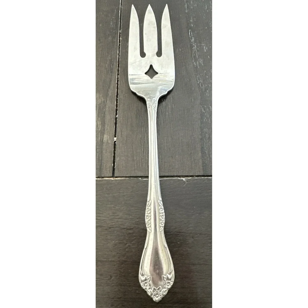 Oneida MANSFIELD Amadeus Stainless Wm A Rogers Deluxe Ltd Flatware Meat Fork